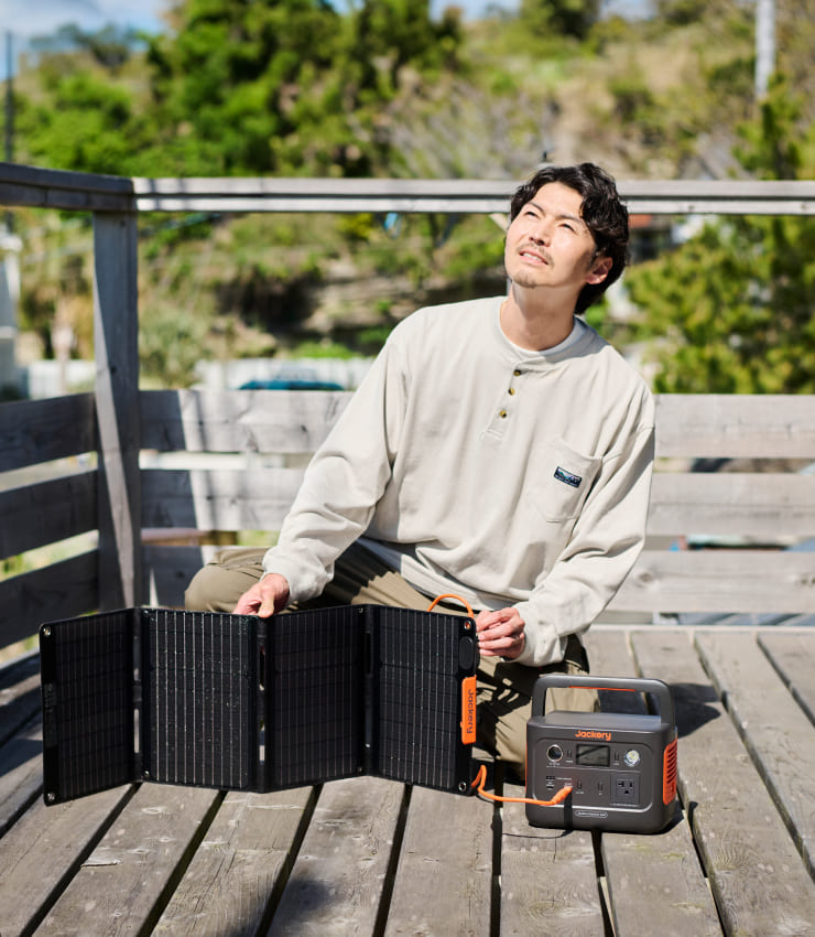 キャンプにおすすめのポータブル電源ソーラーパネルセット：Jackery Solar Generator 240 New 40 Mini ポータブル電源 ソーラーパネル